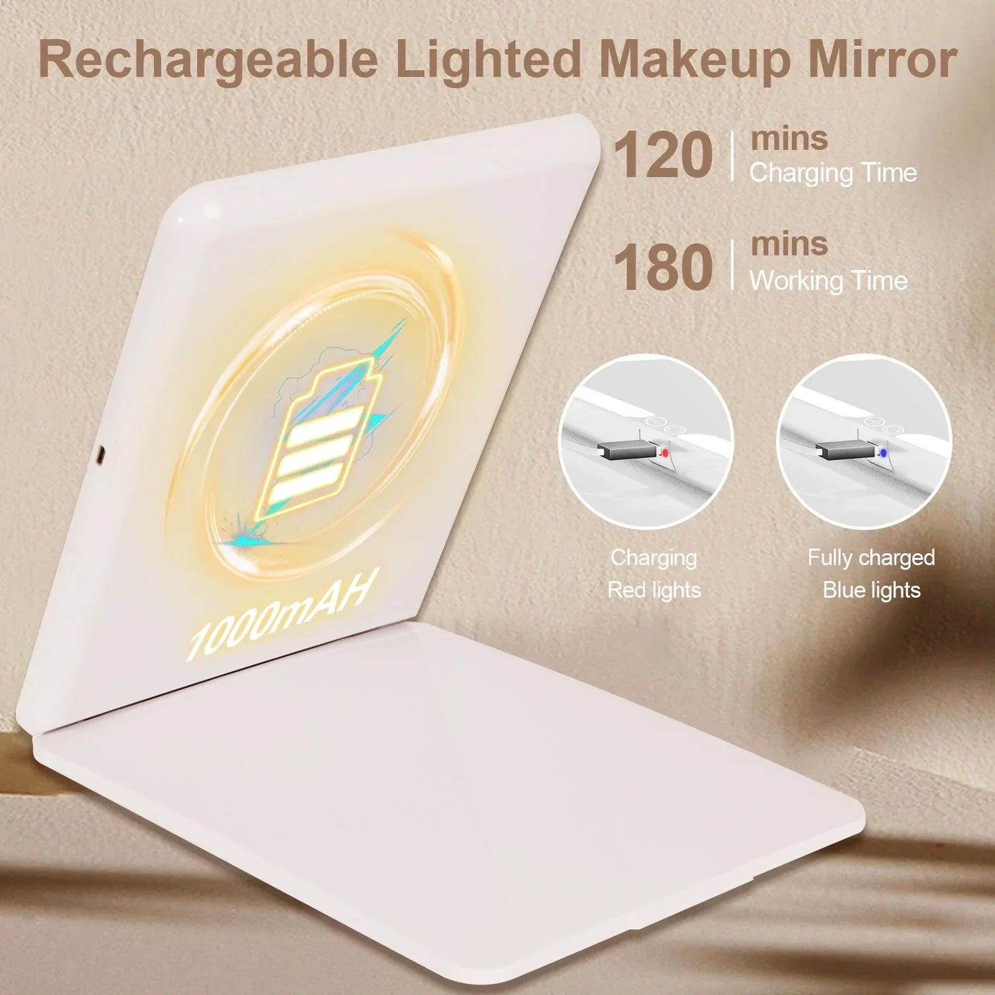 Travel Lighted Vanity Makeup Mirror