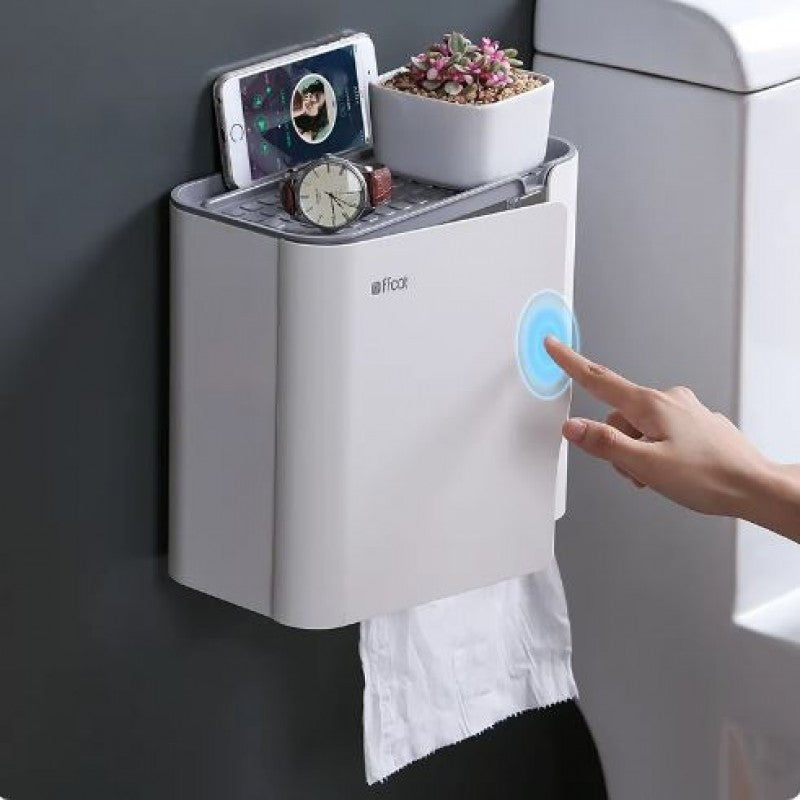 Wall-Mounted Toilet Paper Shelf Tissue Box