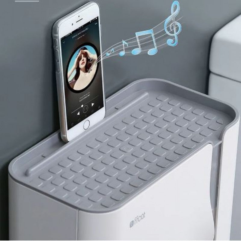 Wall-Mounted Toilet Paper Shelf Tissue Box