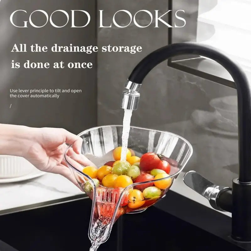 Drainage Vegetable/Fruits Acrylic Kitchen Basket