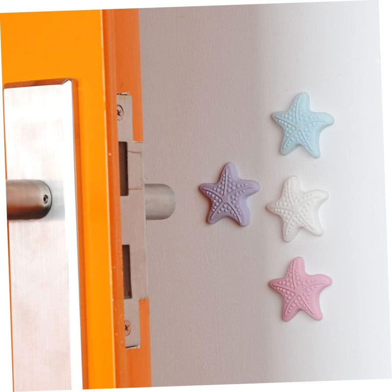 4 Pcs Silicone Stars Door Stopper