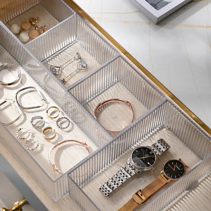 Stackable Makeup Cosmetic Storage Box With Drawers