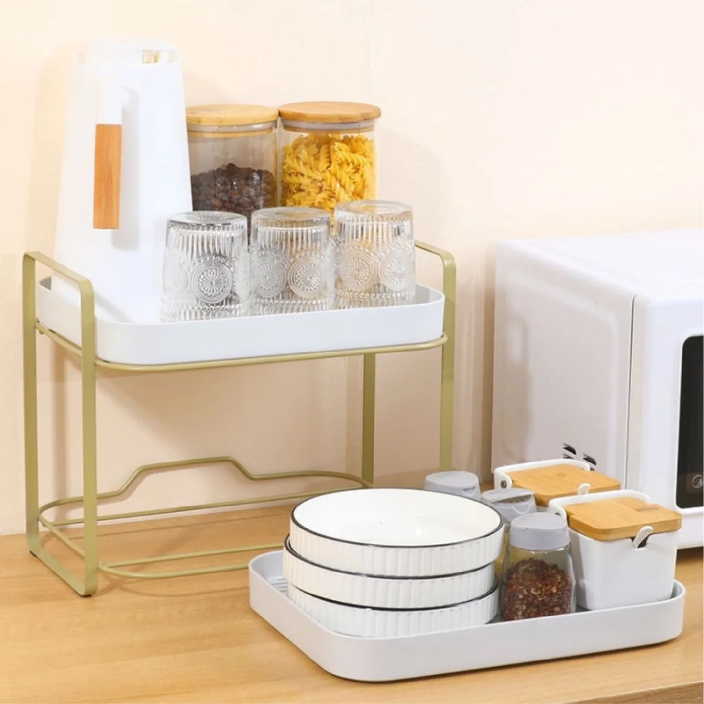 2 Tier Luxury Drain Storage Rack