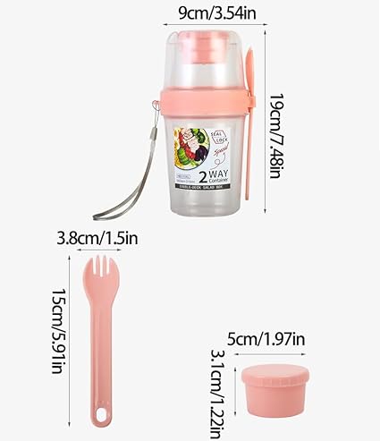 Double Layer Breakfast Fresh-Salad Container