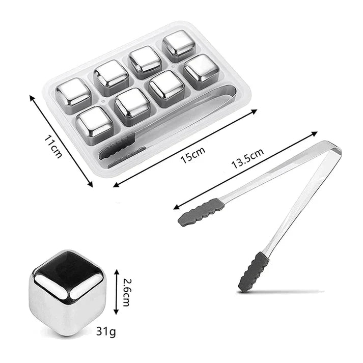Stainless Steel 6 Pcs Reusable Ice-Cubes