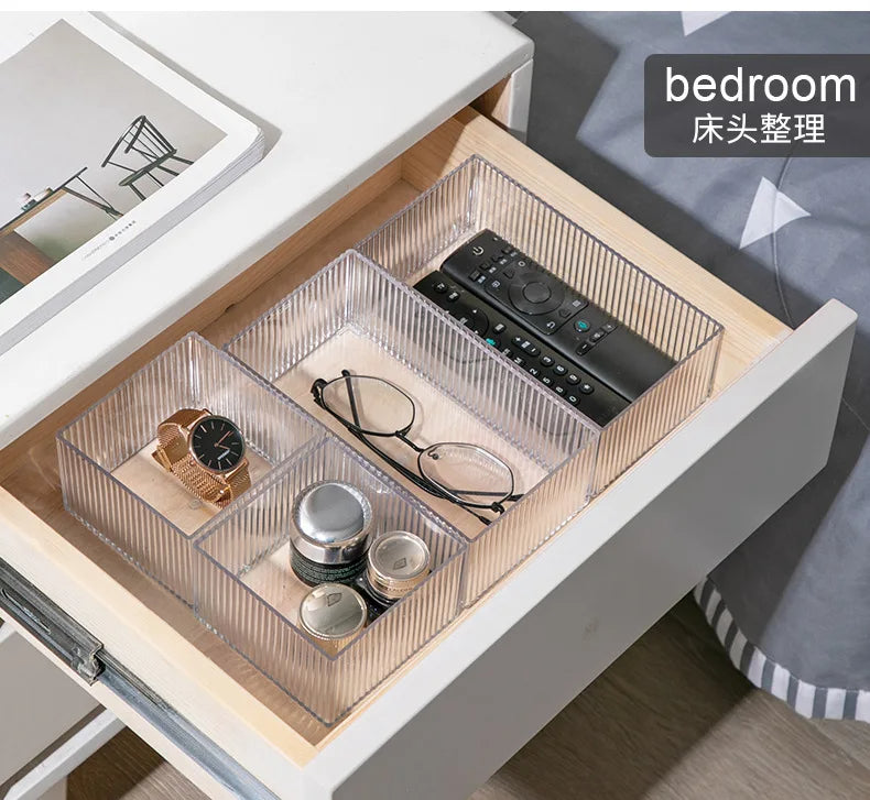 Stackable Makeup Cosmetic Storage Box With Drawers