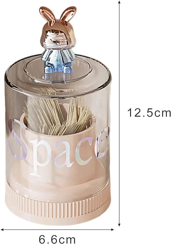 Luxury Rabbit Cotton Bud & Toothpick Box