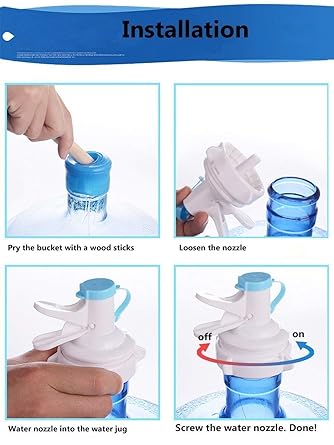 2 Pcs Set Water Bottle Stand + Tap (Without Bottle)
