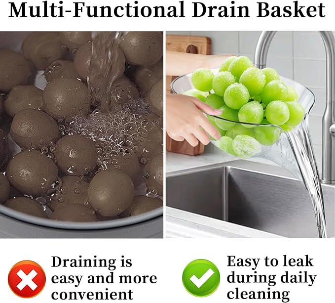 Drainage Vegetable/Fruits Acrylic Kitchen Basket