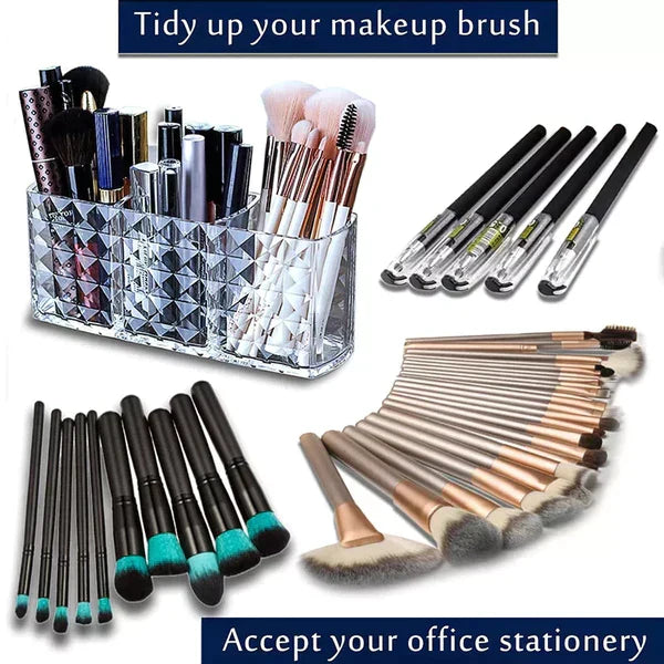 Acrylic Diamond Cut Desktop Organizer