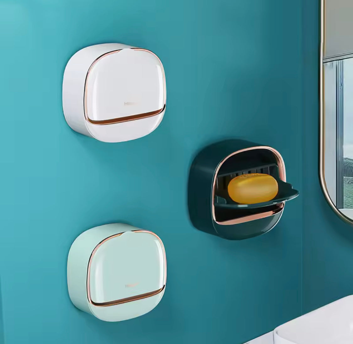 Wall Mounted Soap Box With Flip Cover