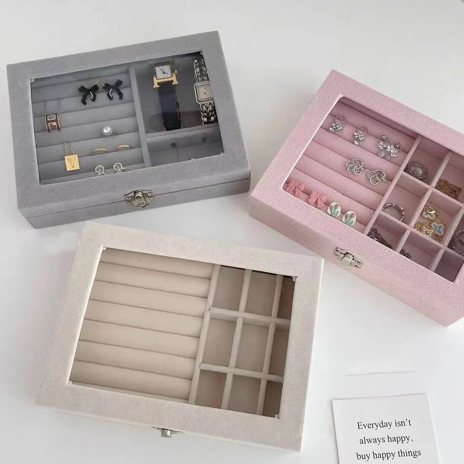 Jewelry Display Holder Earrings Necklaces Storage Organizer