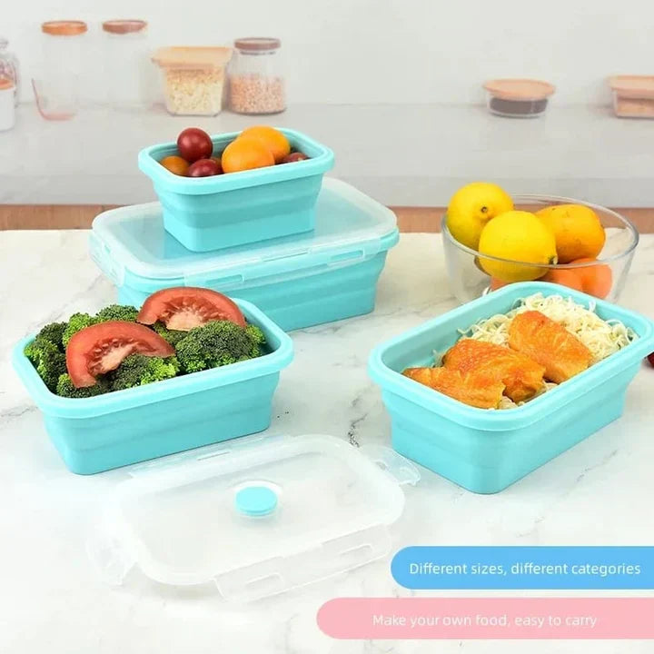 4Pcs Silicone Lunch Box