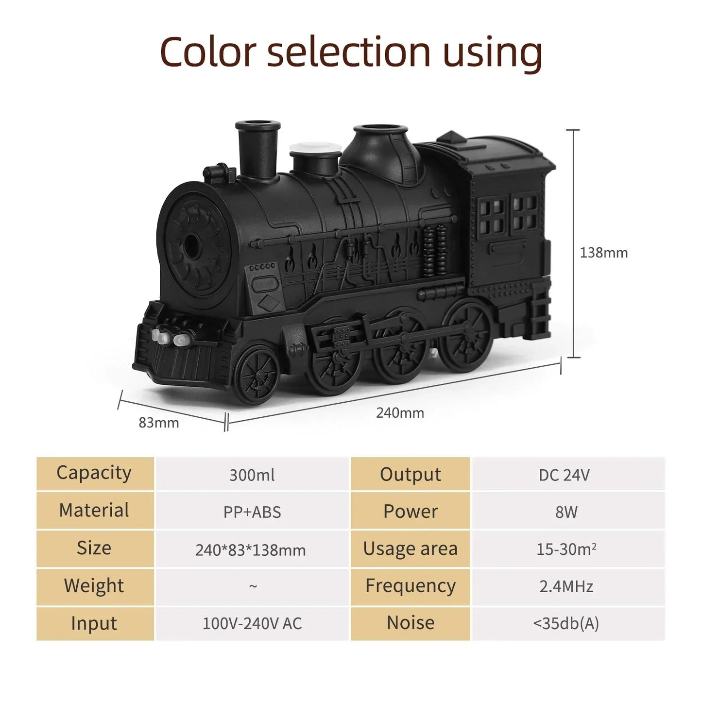 Train Shape Ultrasonic Humidifier