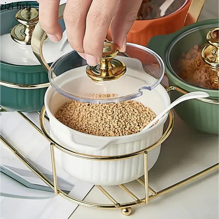 Set of 4 Acrylic Spice Jar