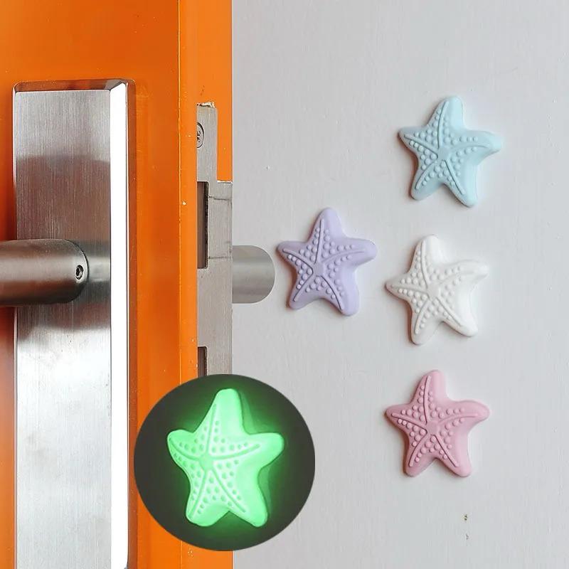 4 Pcs Silicone Stars Door Stopper