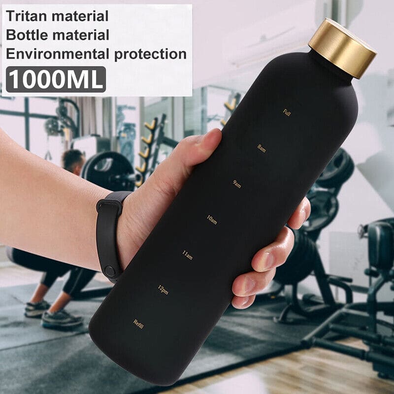 Motivational Time Maker 1L Water Bottle (Random Colors)