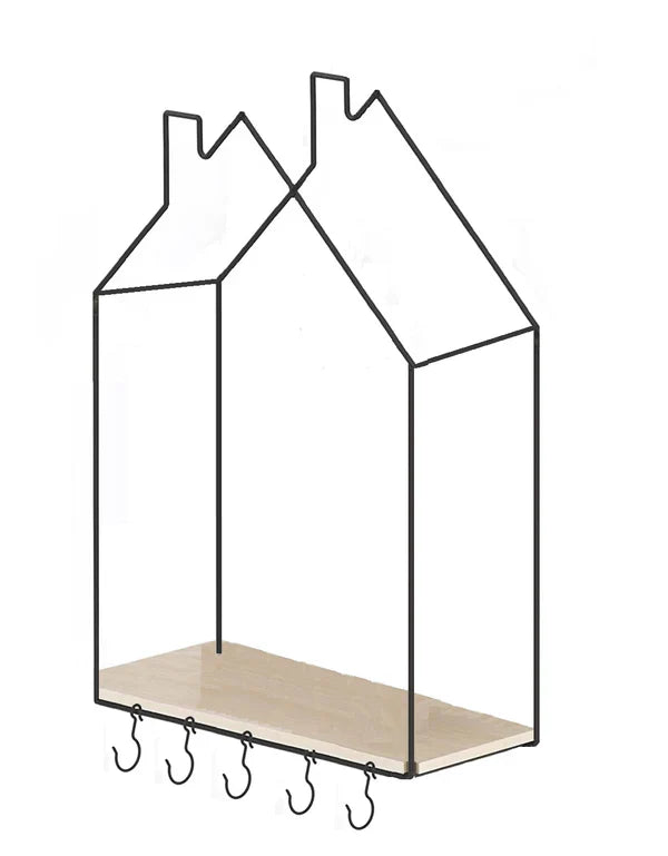 Hut Style Nordic Storage Rack - With Hooks