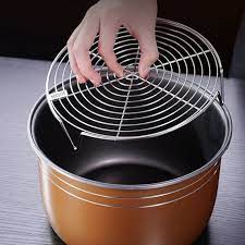 Stainless Steel Round Pot Steamer Rack Durable Dumplings Steaming Tray Tableware Stand for Eggs Kitchen Cooking Accessories