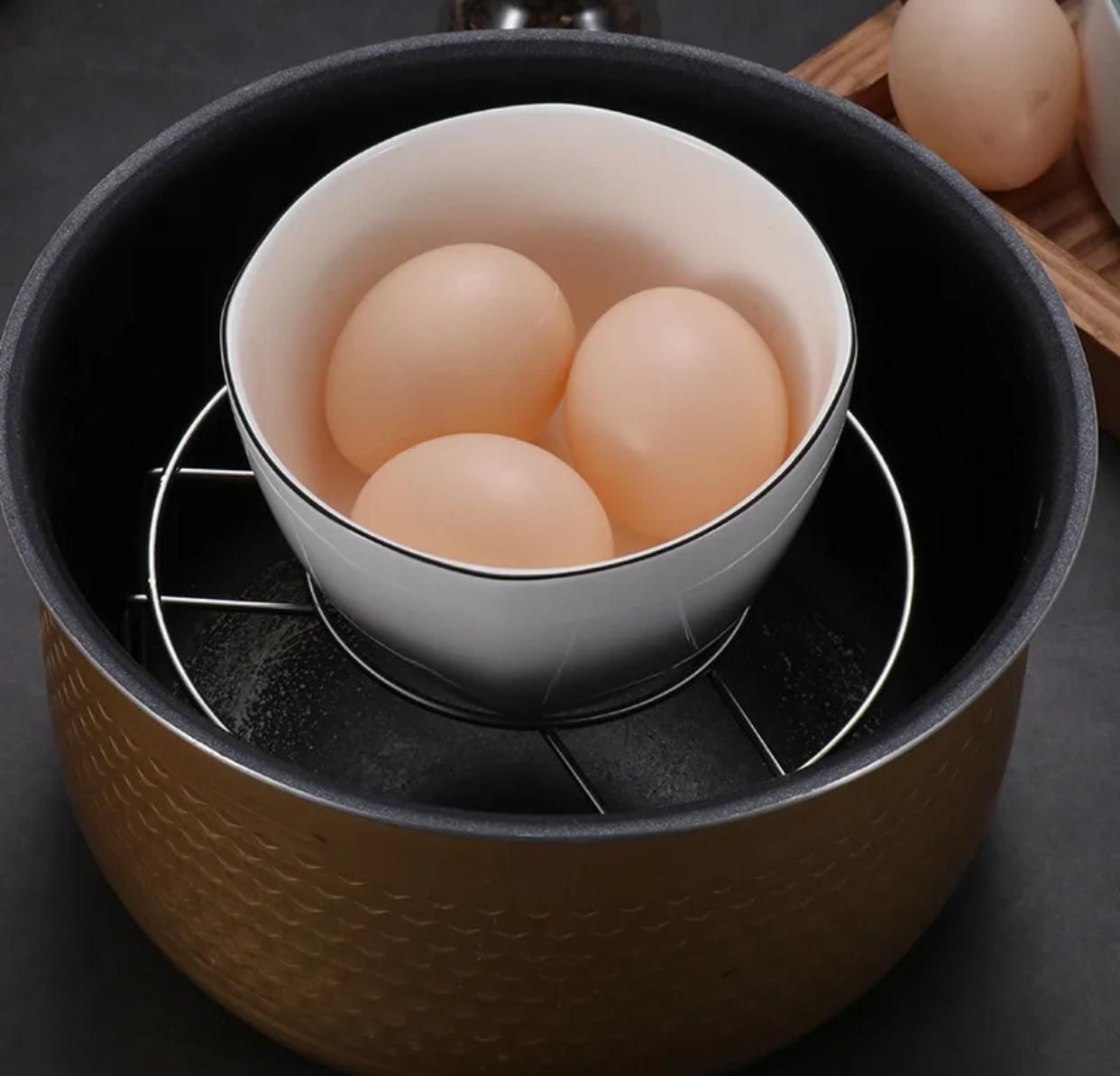 Stainless Steel Round Pot Steamer Rack Durable Dumplings Steaming Tray Tableware Stand for Eggs Kitchen Cooking Accessories