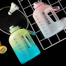 2.2 Large Capacity Travel Motivational Water Bottle With Time Maker
