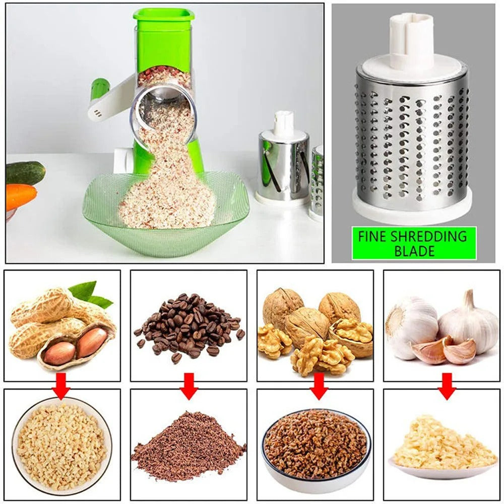 Tabletop Drum Grater 3 in 1