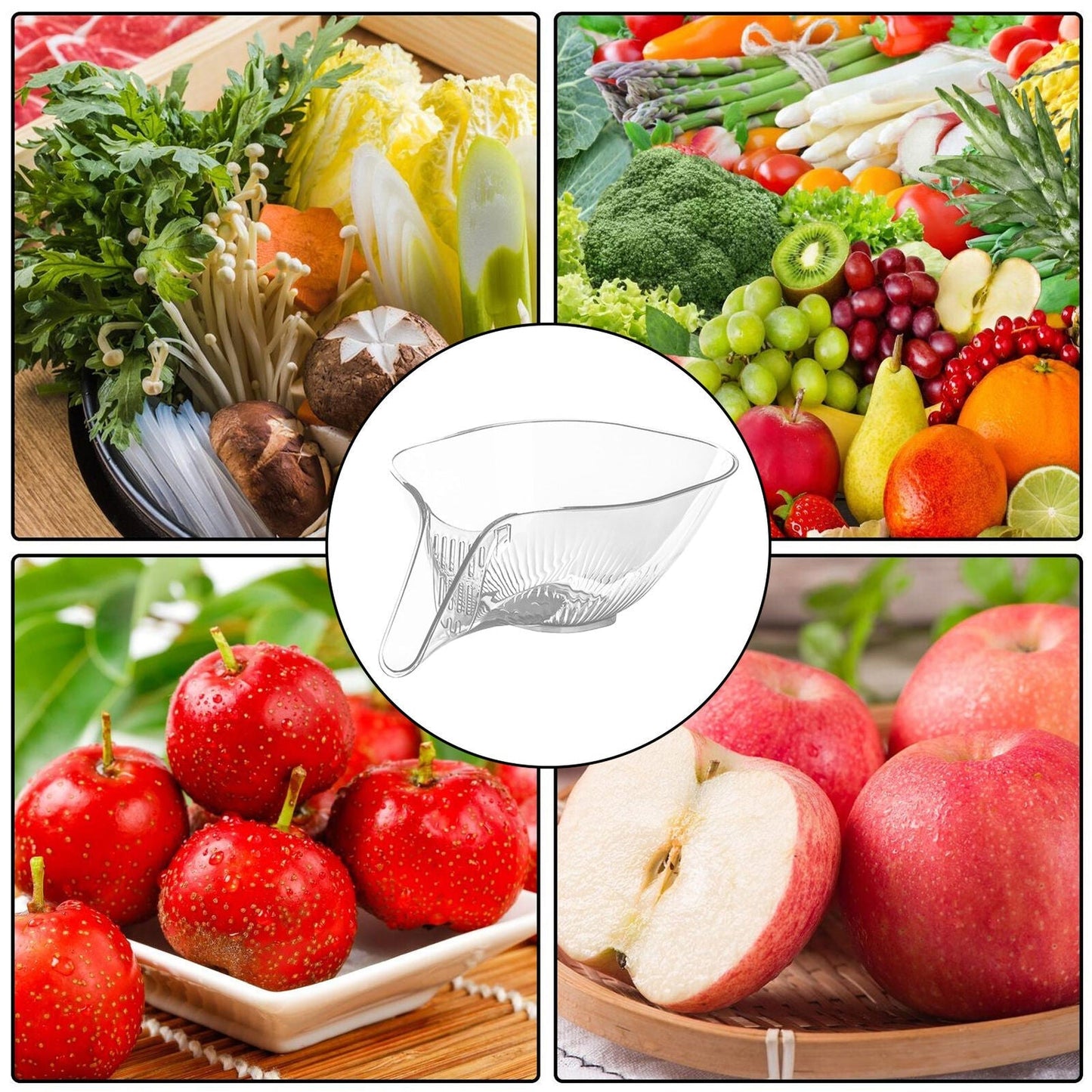 Drainage Vegetable/Fruits Acrylic Kitchen Basket