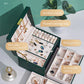 3 Layer Leather Jewellery Organizer