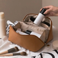 Leather Makeup Organizer Bag