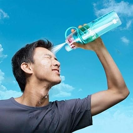 Sports Water Bottle With Mist Spray