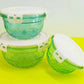 3 Pcs Acrylic Diamond Air Tight Bowls