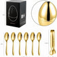 6 Pcs Spoon holder Egg Gold